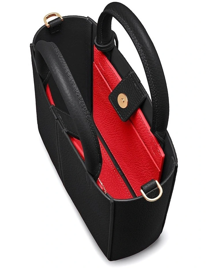 The Mini Soft Leather Tote in Rouge Noir image 4
