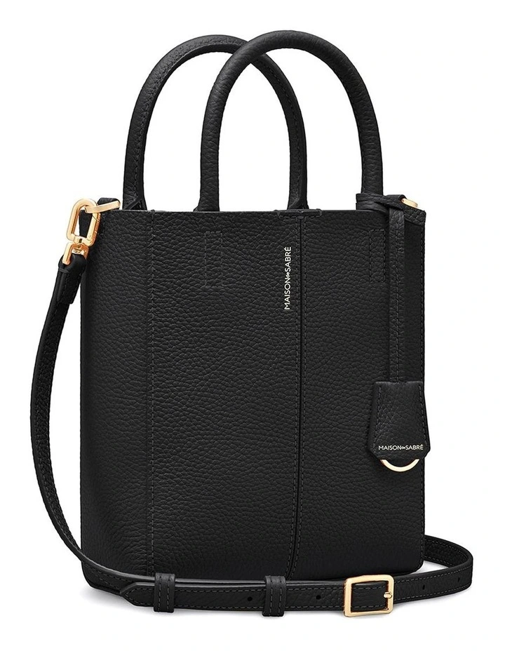 The Mini Soft Leather Tote in Rouge Noir image 5