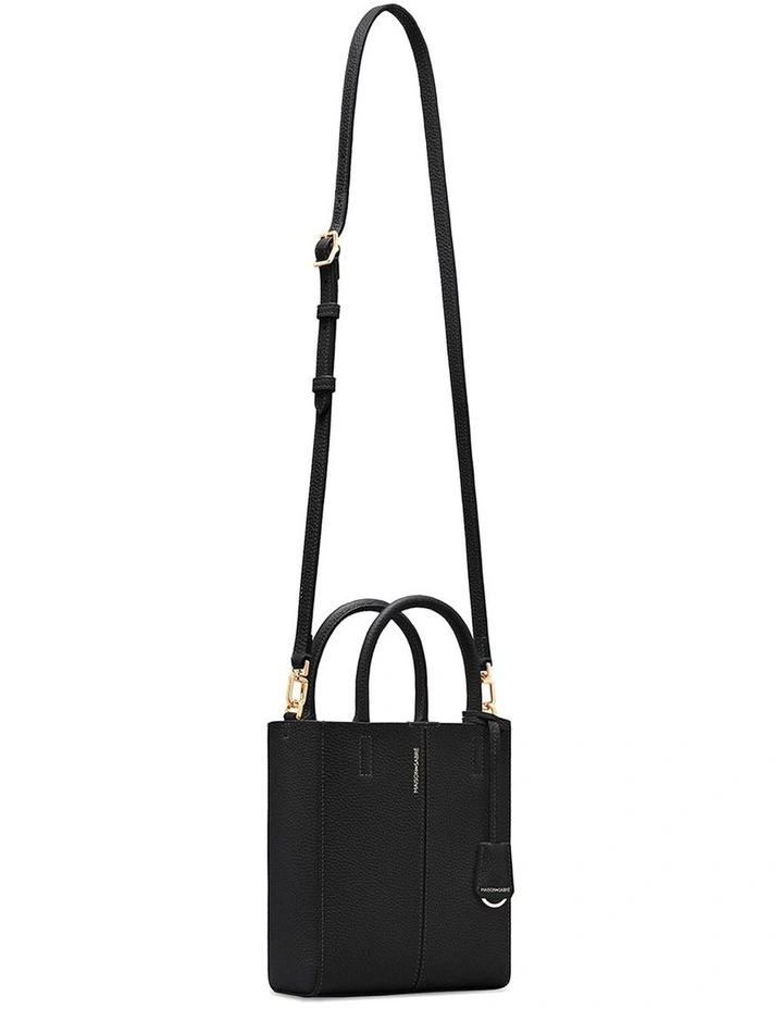 The Mini Soft Leather Tote in Rouge Noir image 7