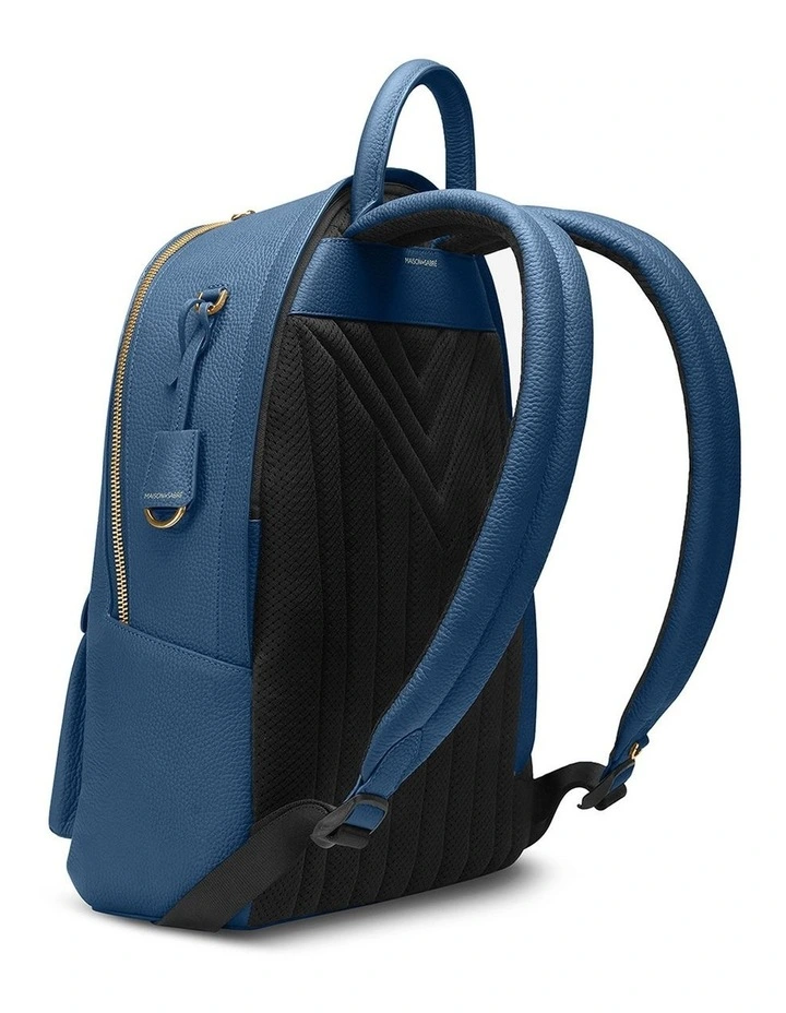 The Leather Backpack in Pacific Blue image 4