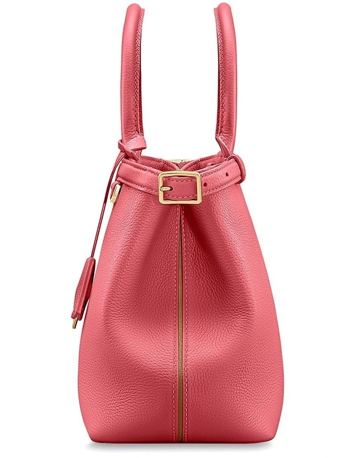 The Medium Palais Leather Top Handle Bag in Candy Pink image 5
