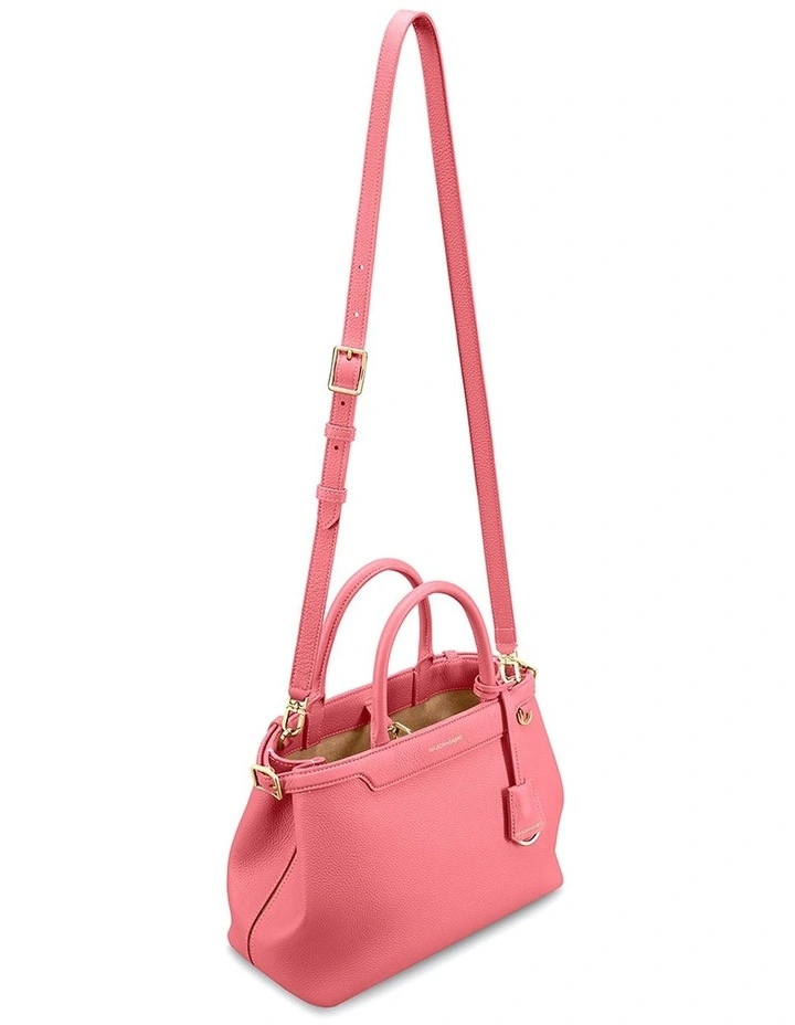 The Medium Palais Leather Top Handle Bag in Candy Pink image 7