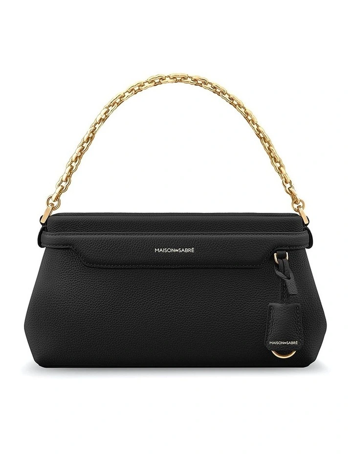 The Palais Soirée Leather Shoulder Bag in Black Caviar image 1