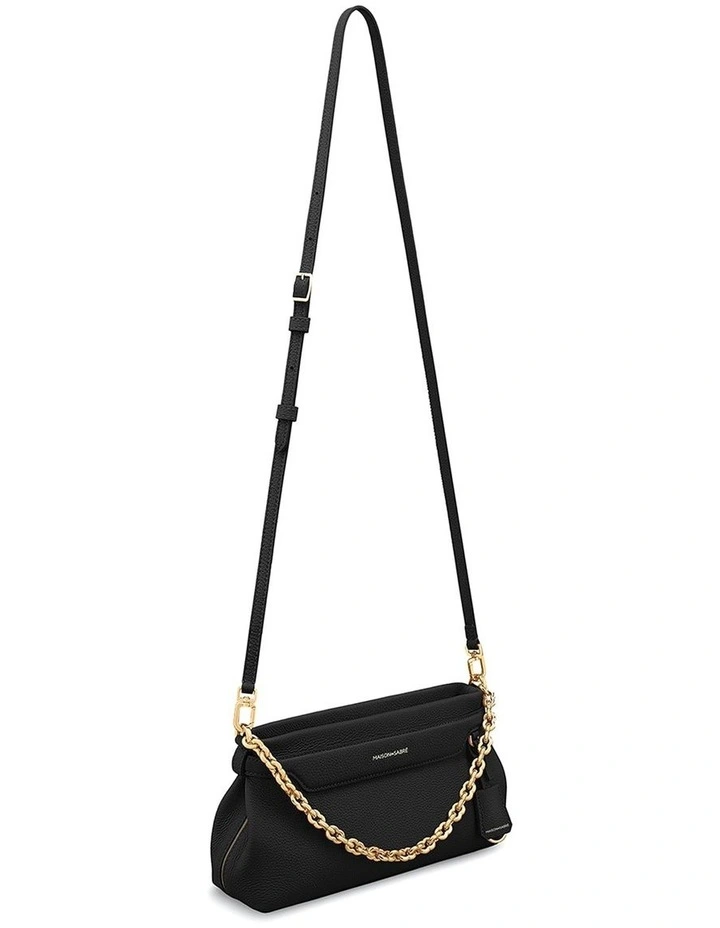 The Palais Soirée Leather Shoulder Bag in Black Caviar image 7