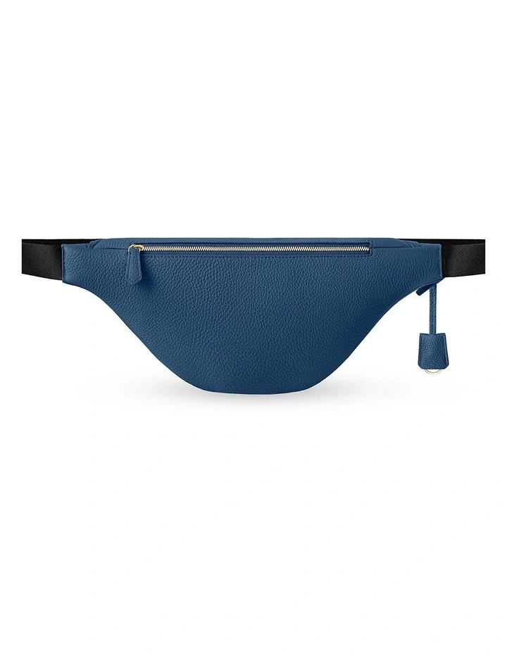 The Large Leather Sling Bag in Pacific Blue image 5