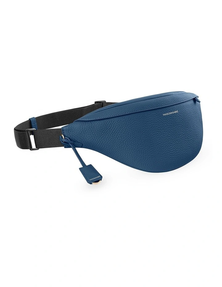The Large Leather Sling Bag in Pacific Blue image 7