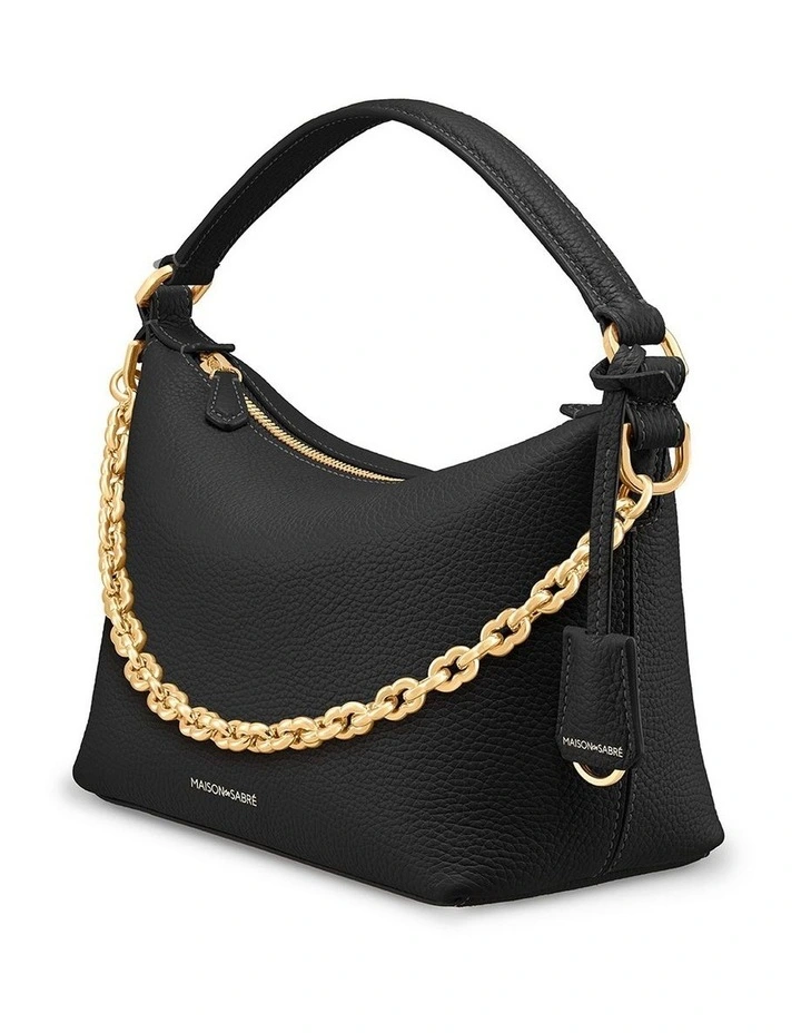 The Limited-Edition Soft Leather Hobo Bag in Black Caviar image 2