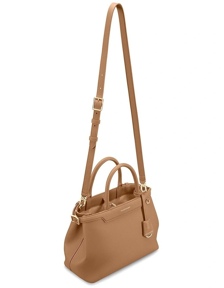 The Medium Palais Leather Top Handle Bag in Sandstone Brown image 7