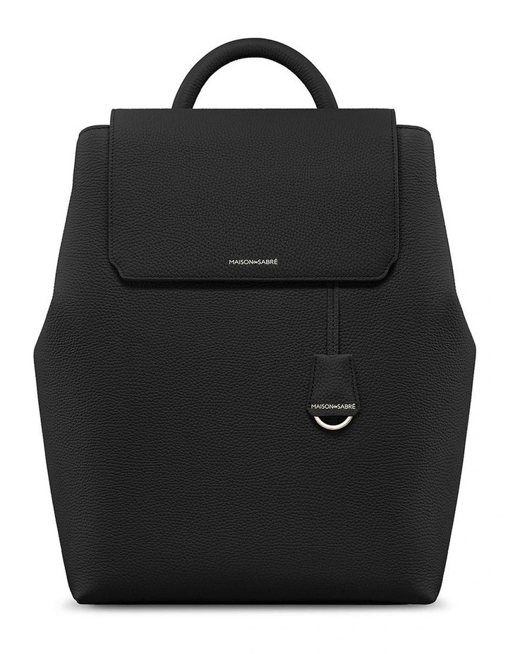 The Medium Soft Leather Backpack in Black Caviar image 1