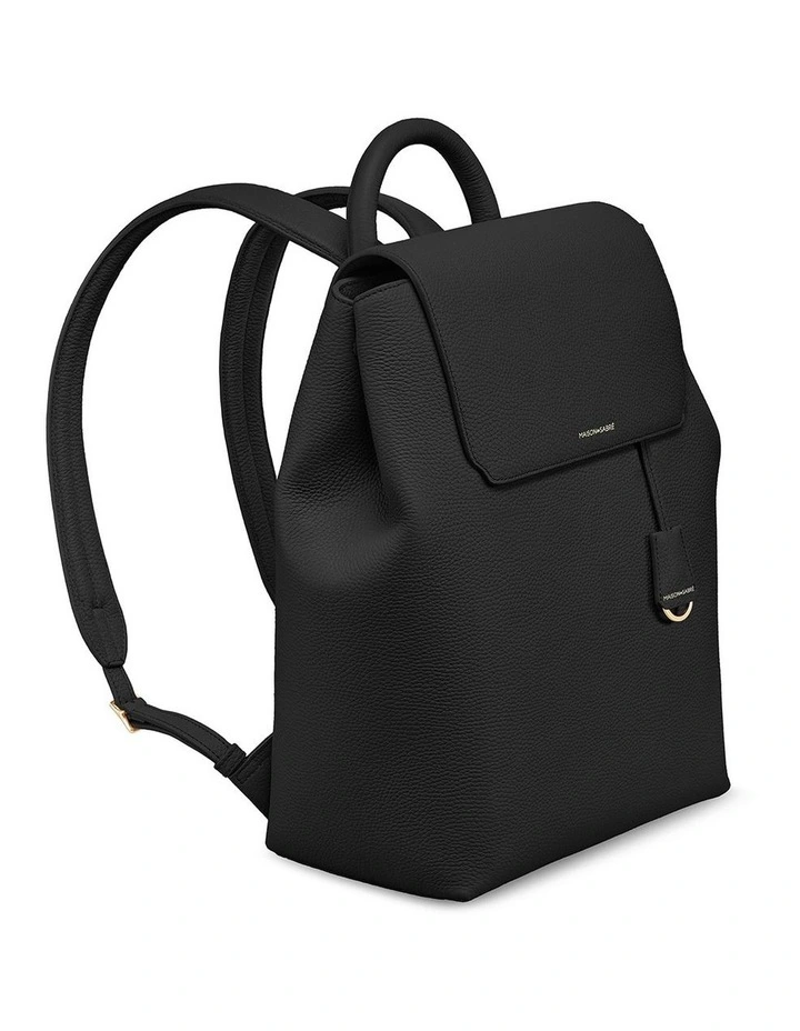 The Medium Soft Leather Backpack in Black Caviar image 4