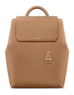 The Medium Soft Leather Backpack in Sandstone Brown