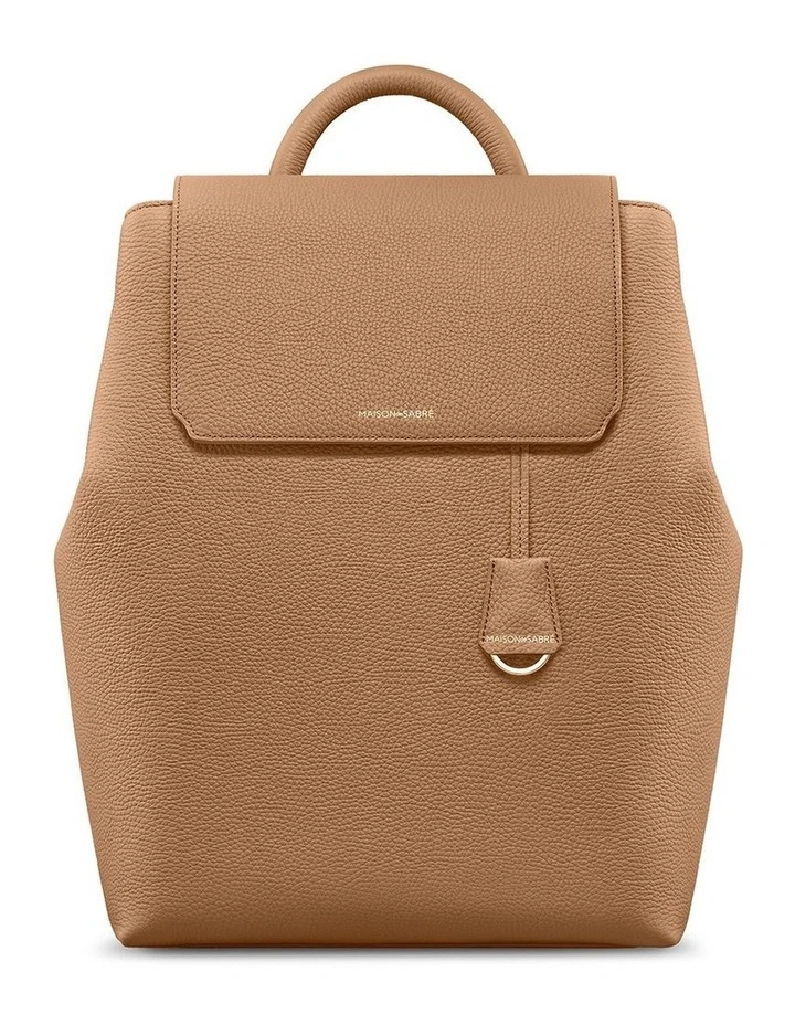 The Medium Soft Leather Backpack in Sandstone Brown image 1