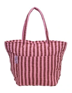Sundae Seersucker Quilted Tote Bag in Multi