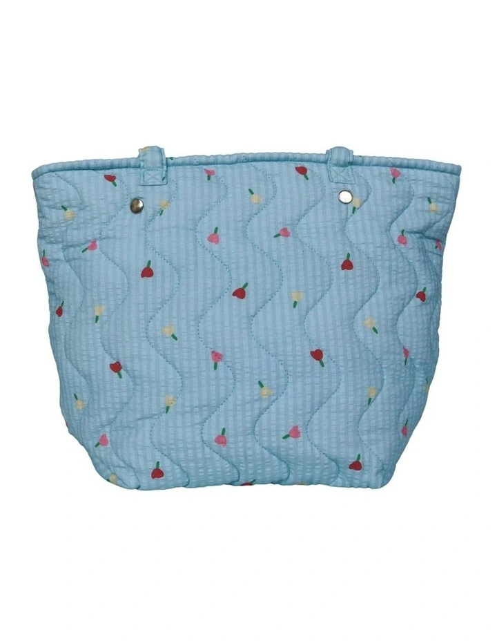 Forget Me Not Quilted Tote Bag in Sky image 2