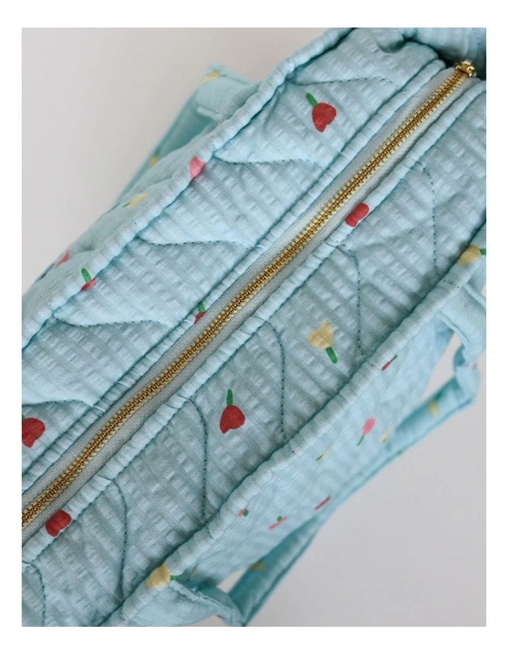 Forget Me Not Quilted Tote Bag in Sky image 4