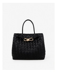 Chantel Woven Multiway Handbag in Black