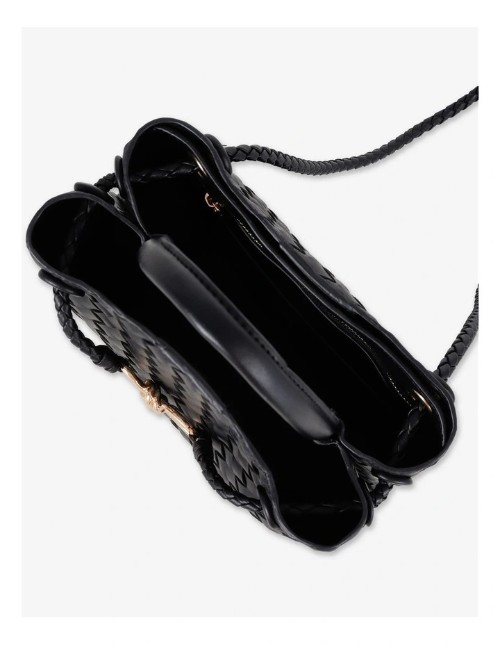 Chantel Woven Multiway Handbag in Black image 4