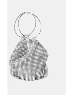Jada Glomesh Evening Bag in Silver