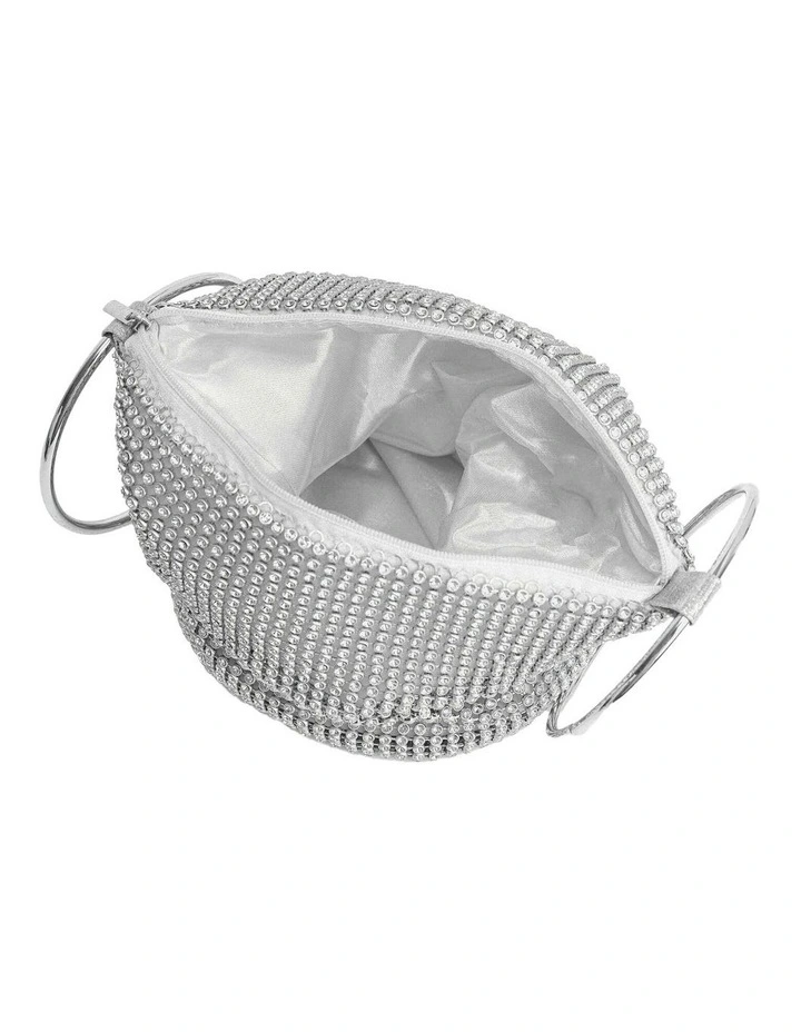Jada Glomesh Evening Bag in Silver image 3