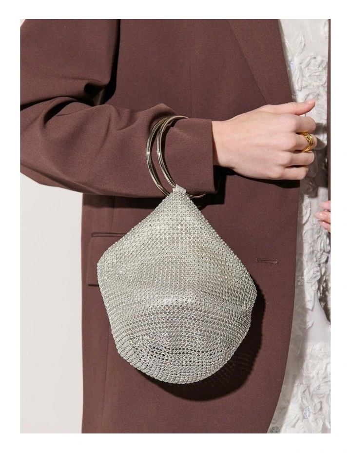 Jada Glomesh Evening Bag in Silver image 4