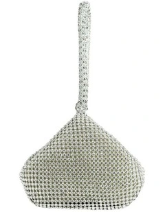 Jada Diamante Wristlet Bag in Silver