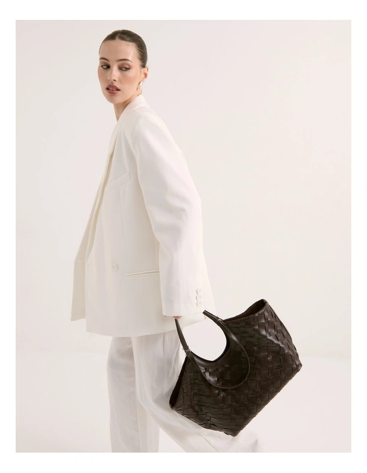 Everyday Woven Tote Bag in Brown image 6