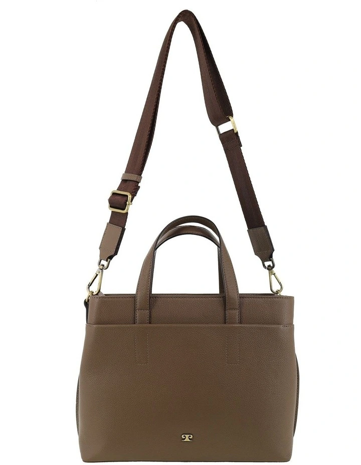 Pierre Cardin Genuine Leather Tote Bag In Oak image 3