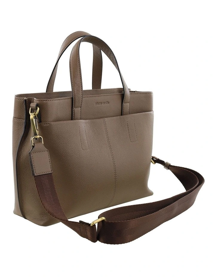 Pierre Cardin Genuine Leather Tote Bag In Oak image 4