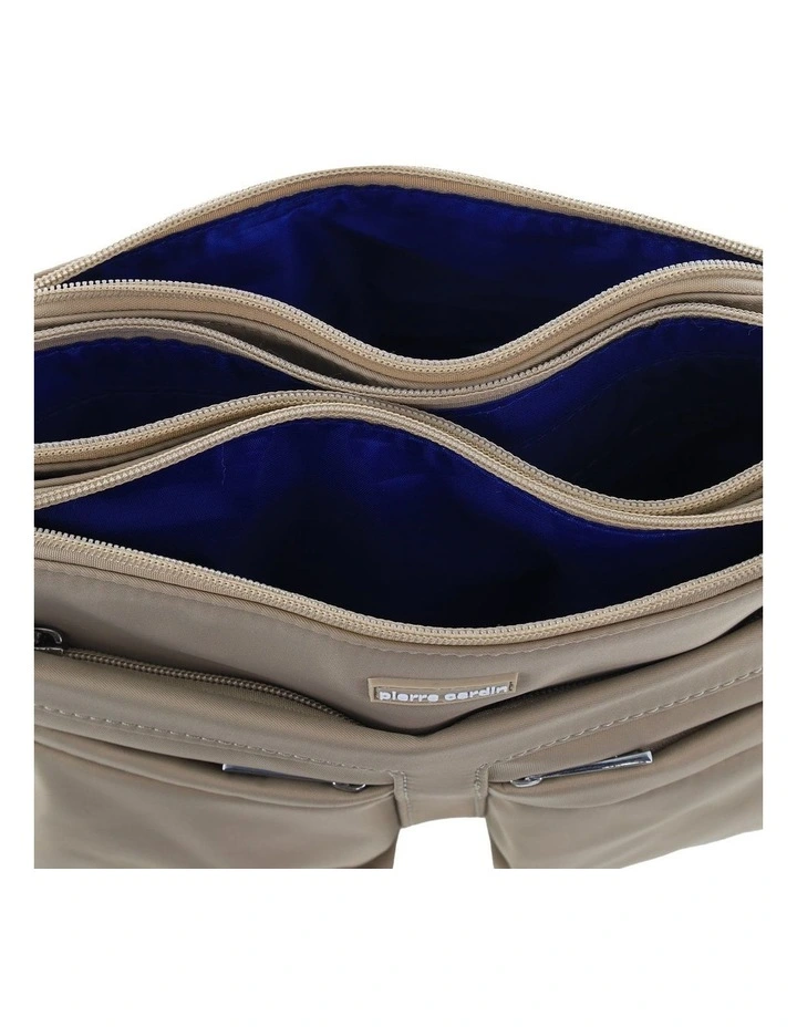 Pierre Cardin Nylon Anti-Theft Crossbody Bag in Camel image 2