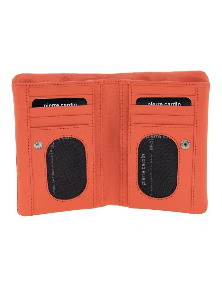 Pierre Cardin Genuine Leather Bi-Fold Wallet in Tangerine image 2