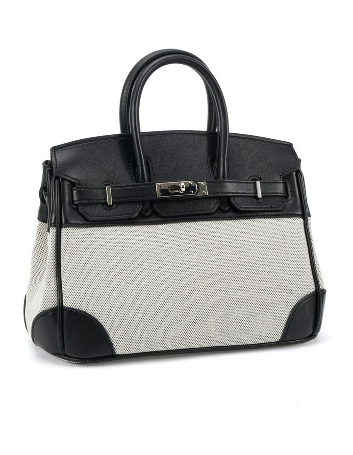 Novo Shoes ADORA structured top-handle bag - Linen image 1