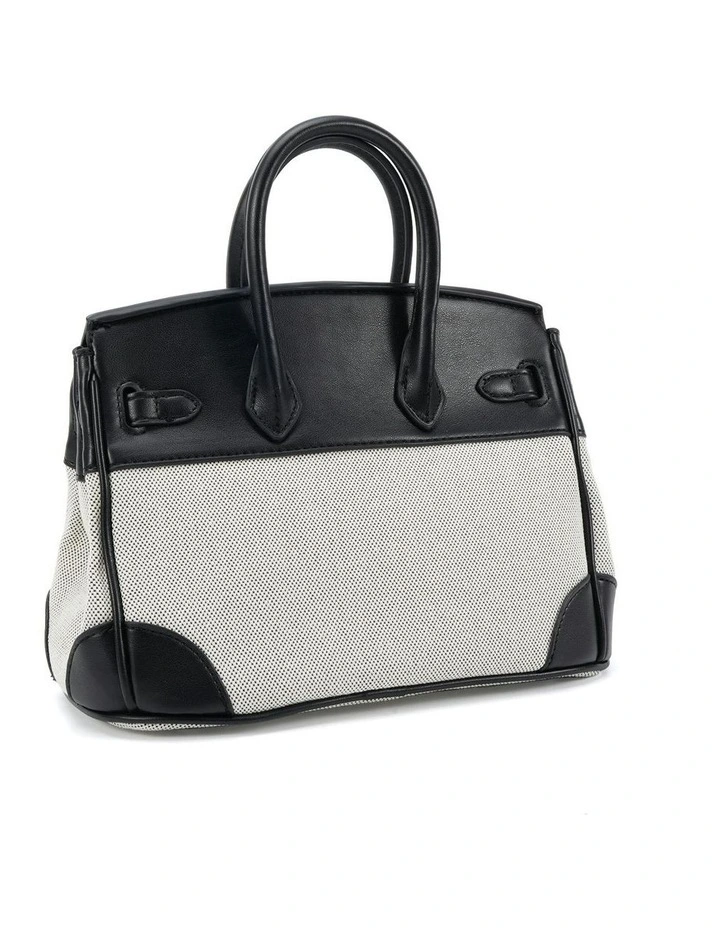 Novo Shoes ADORA structured top-handle bag - Linen image 2