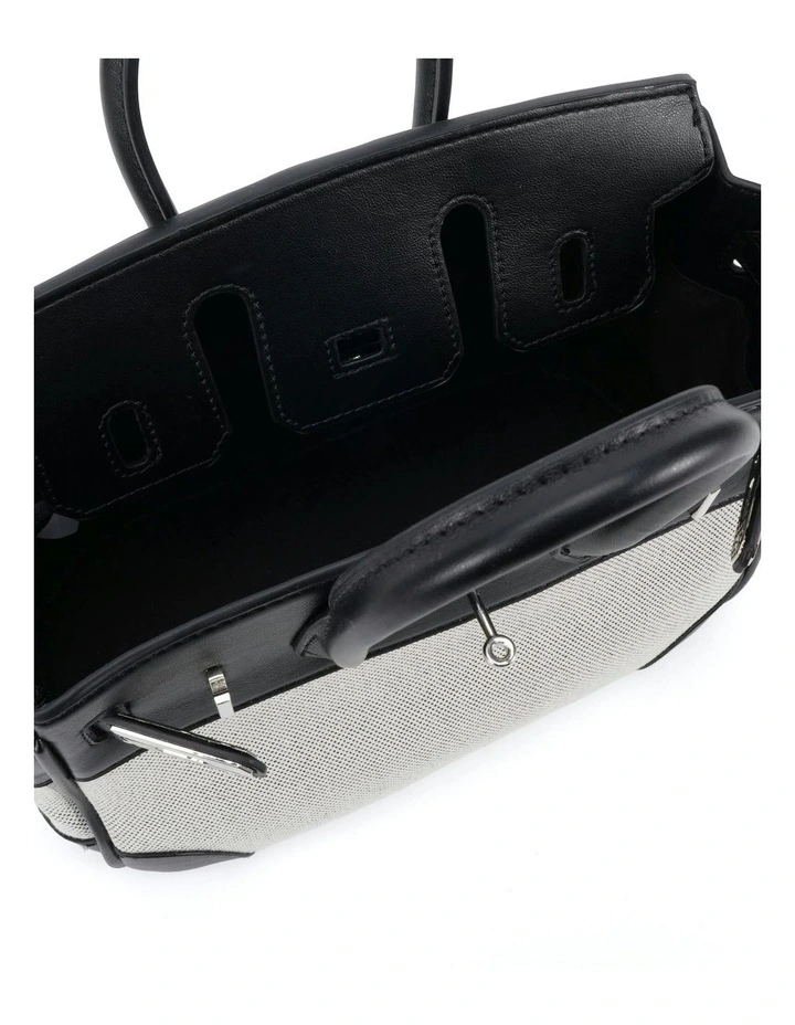 Novo Shoes ADORA structured top-handle bag - Linen image 3