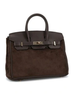 ADORA top-handle bag - Espresso Suede