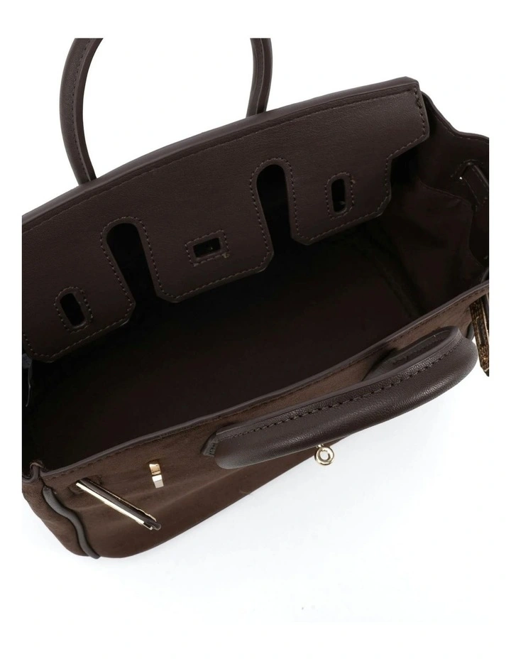 ADORA top-handle bag - Espresso Suede image 3