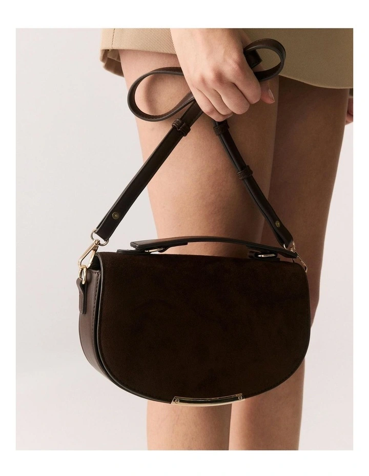Novo Shoes ANGELINA crossbody - Espresso Suede image 1