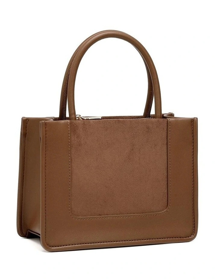 AFTON Top Handle Bag - Mocha image 1