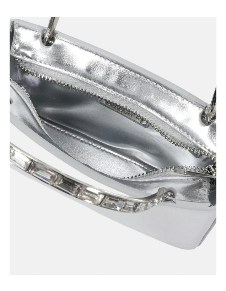 ANISTON Silver Top-Handle Bag - Structured Leather-Look Handbag image 3