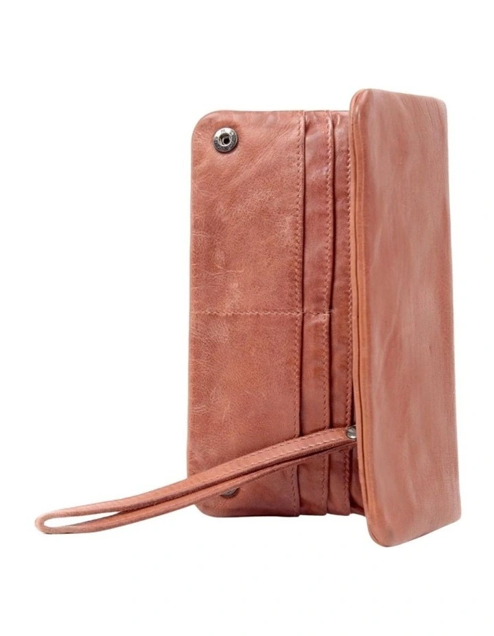 Kadina Large Leather Clutch Wallet in Tan image 5
