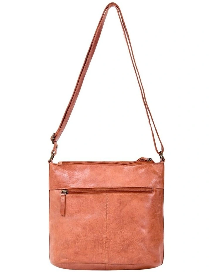 [Tamborine]   [Multicompartment Leather]   [Crossbody Bag] [in Tan] image 3