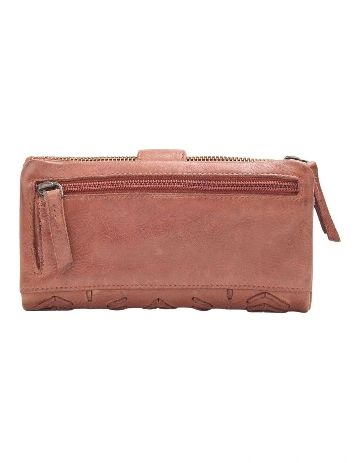 [Ardrossan]   [Braided Detail]   [Large Leather Tab Wallet] [in Tan] image 3