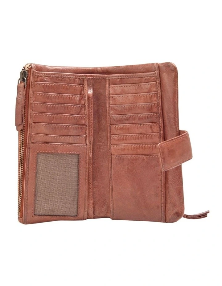 [Ardrossan]   [Braided Detail]   [Large Leather Tab Wallet] [in Tan] image 4