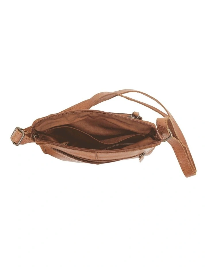 Broome Leather Crossbody Bag in Cognac image 4