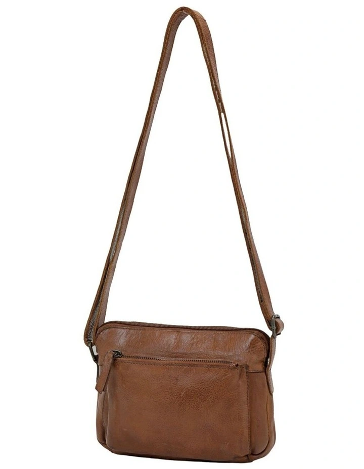 Broome Leather Crossbody Bag in Cognac image 6