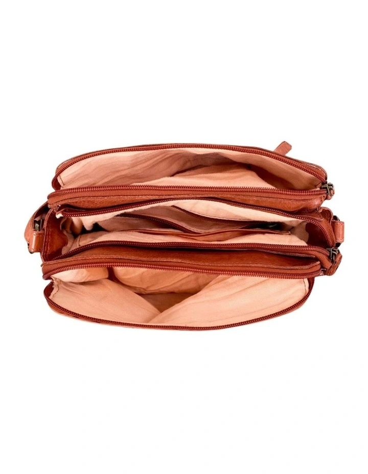 [Albany]   [Multicompartment Leather]   [Crossbody Bag] [in Tan] image 4