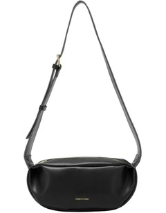 SOFT CRESCENT BAG IN BLACK