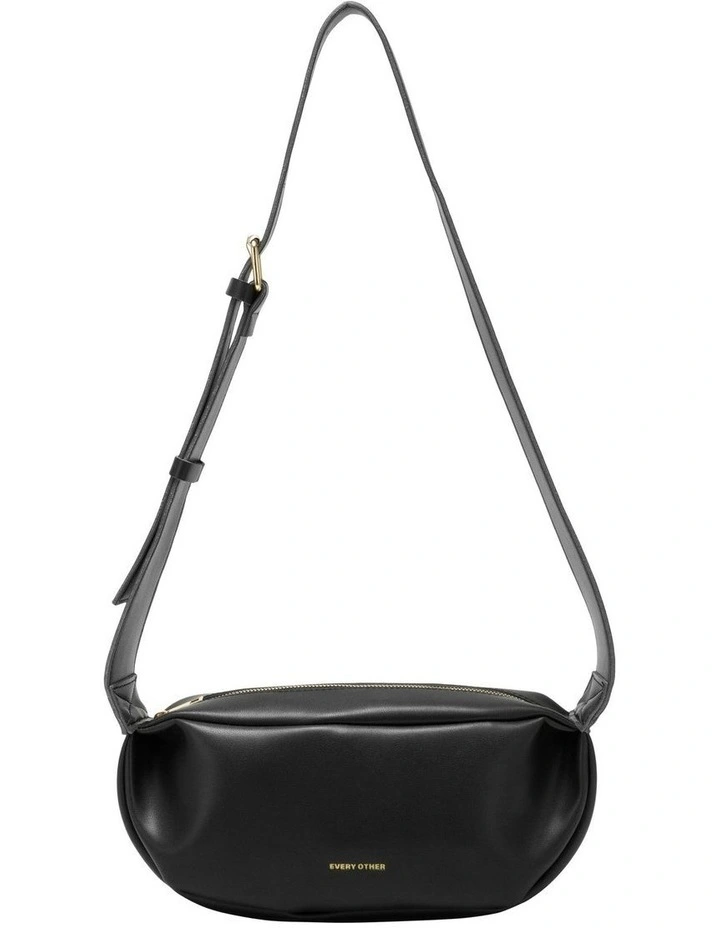 SOFT CRESCENT BAG IN BLACK image 1