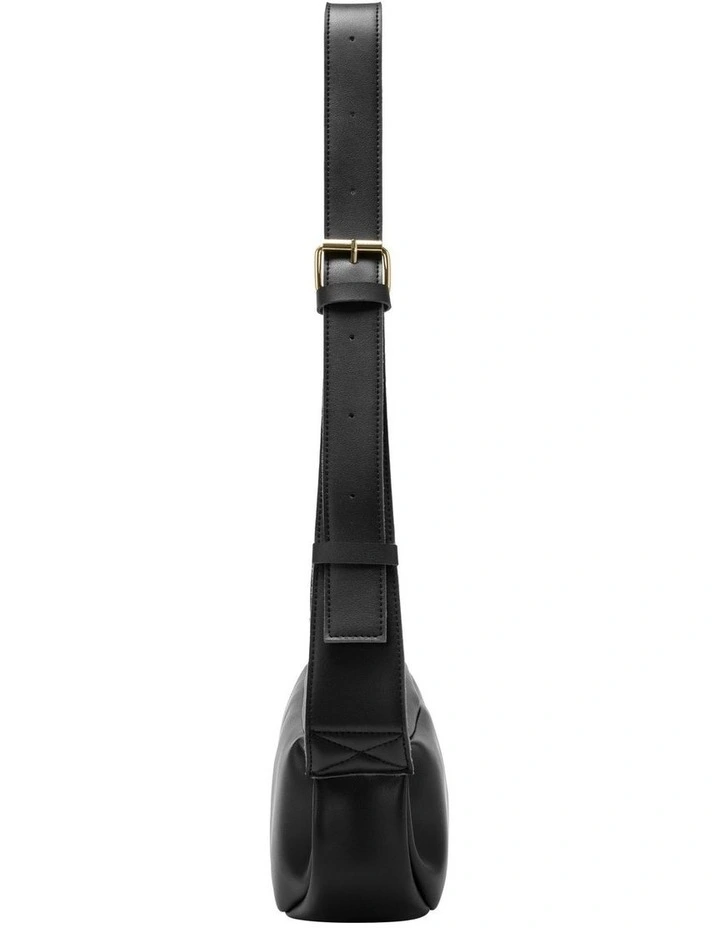 SOFT CRESCENT BAG IN BLACK image 2