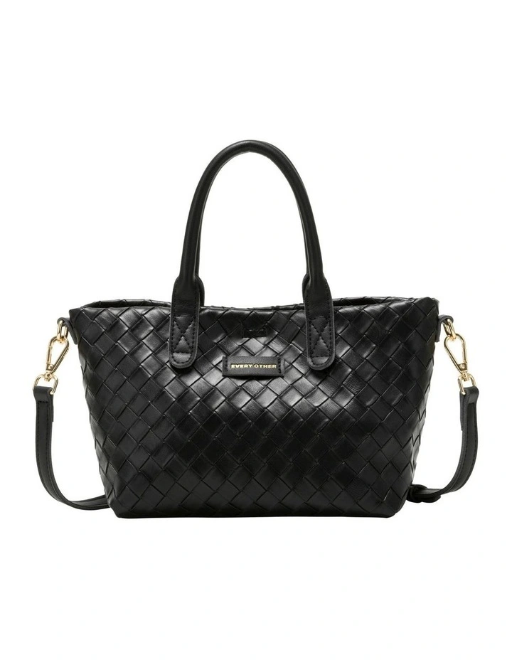 WOVEN GRAB BAG IN BLACK image 2
