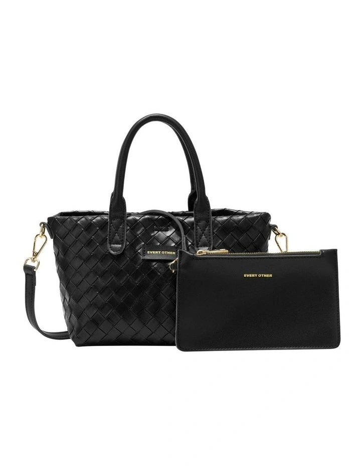 WOVEN GRAB BAG IN BLACK image 6